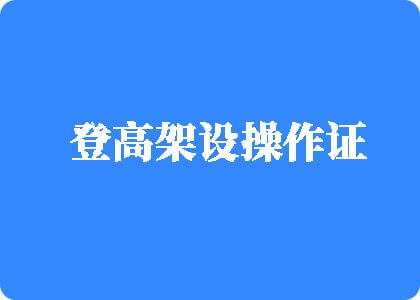 大屌肏小屄视频登高架设操作证